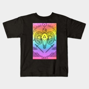 Zodiac sign tarot card Aries Kids T-Shirt